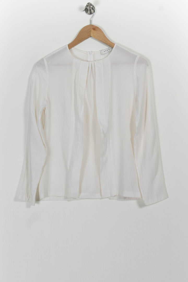 Blouse Beige - Taille S/36 de la marque Sandro | PARAD102048 - Vendu par Paradigme - Image 2