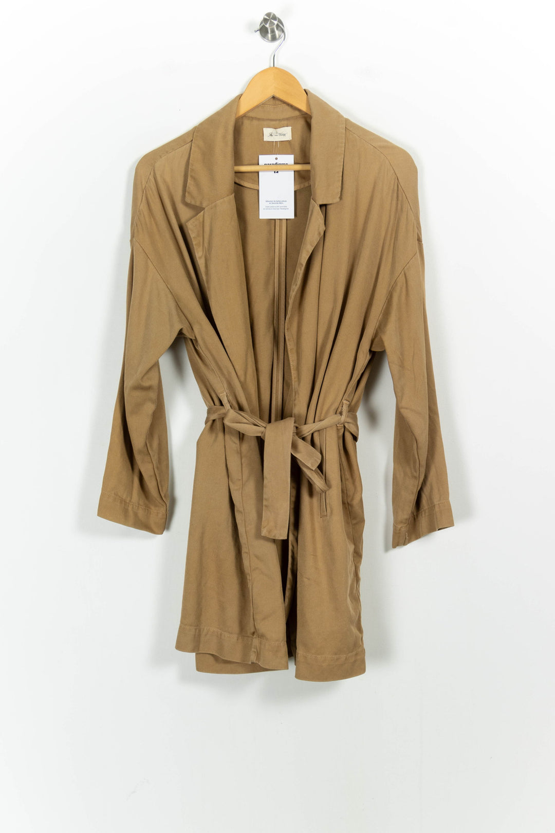 Trench Beige - Taille S/36 de la marque American Vintage | PARAD102052 - Vendu par Paradigme - Image 2
