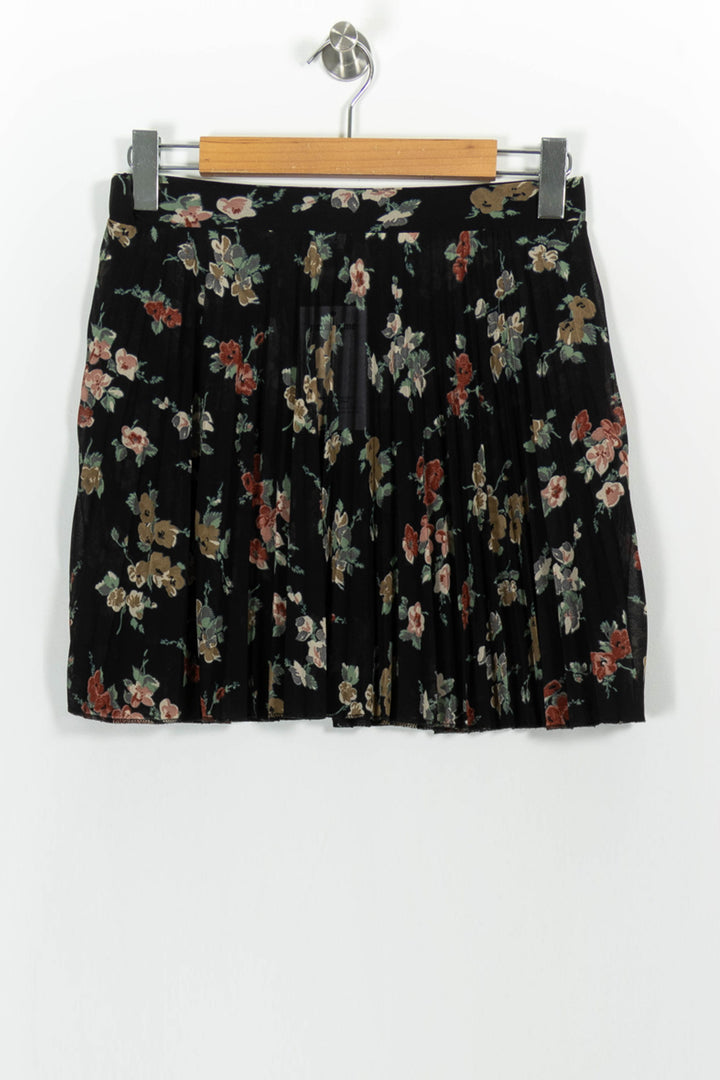 Jupe Plissée Noire et Fleurie - Taille M/38 de la marque Kookai | PARAD102059 - Vendu par Paradigme - Image 4