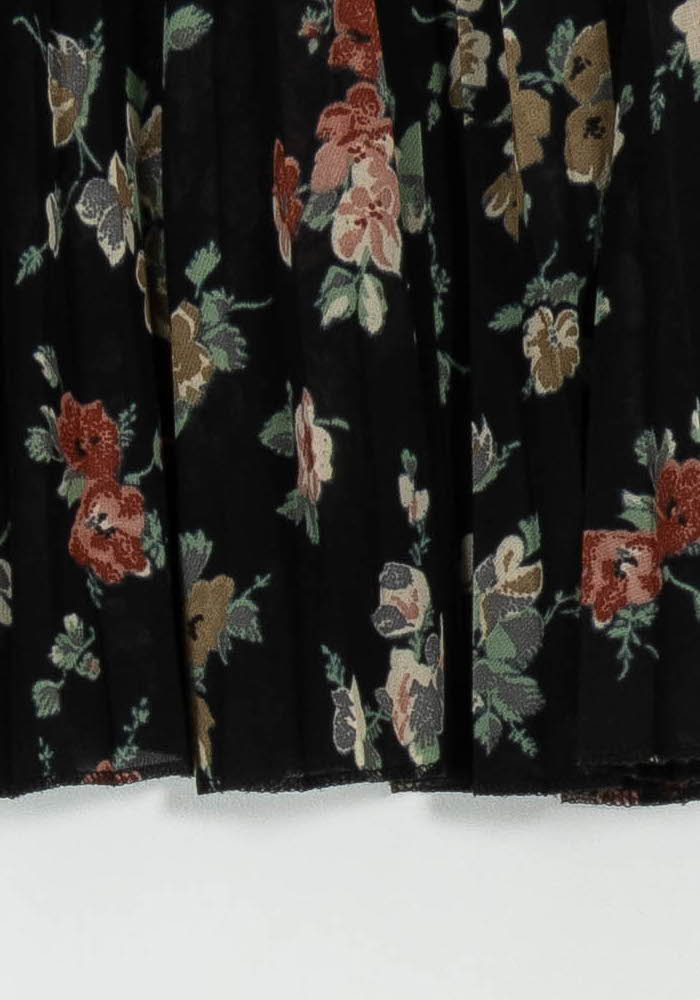 Jupe Plissée Noire et Fleurie - Taille M/38 de la marque Kookai | PARAD102059 - Vendu par Paradigme - Image 3