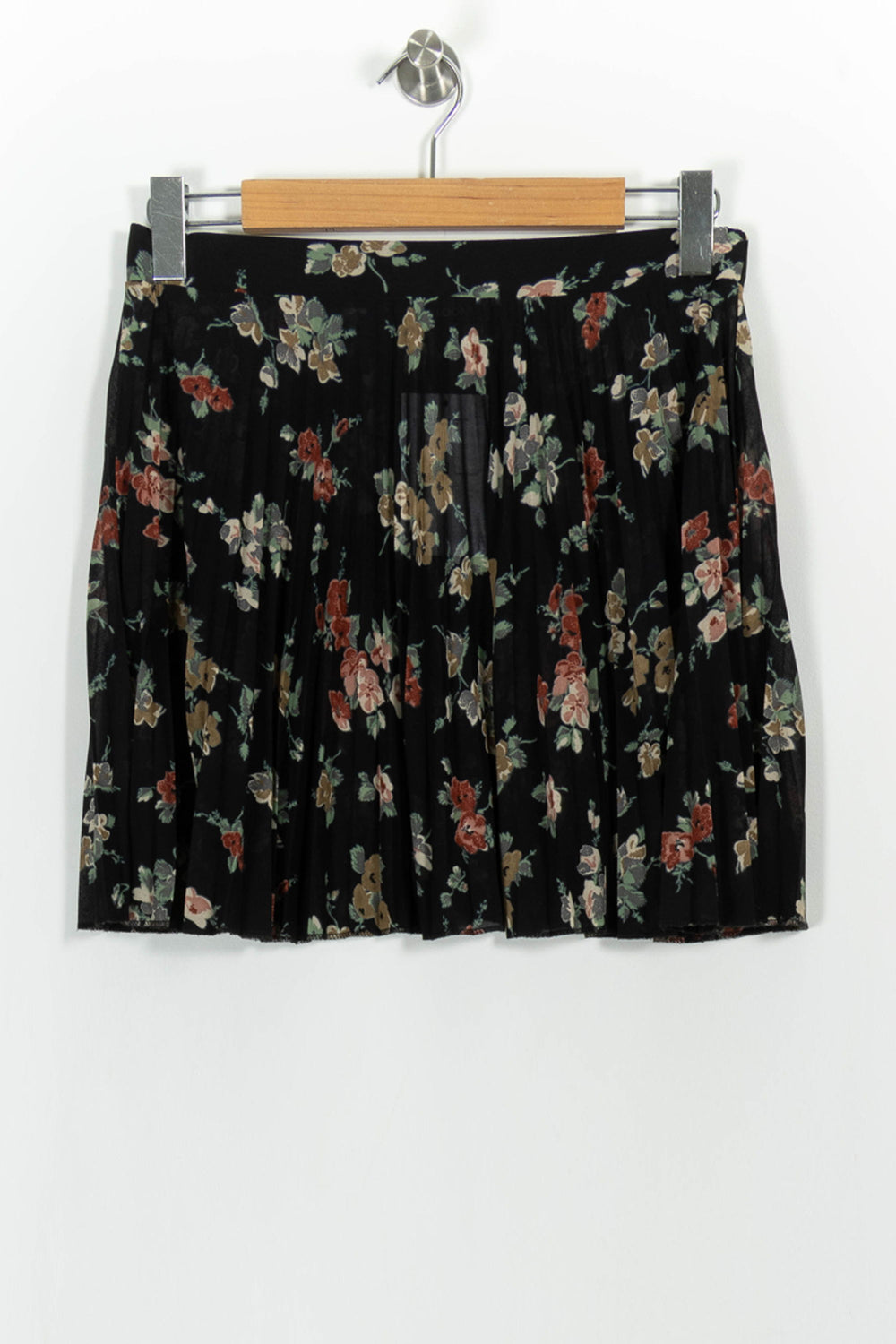 Jupe Plissée Noire et Fleurie - Taille M/38 de la marque Kookai | PARAD102059 - Vendu par Paradigme - Image 2