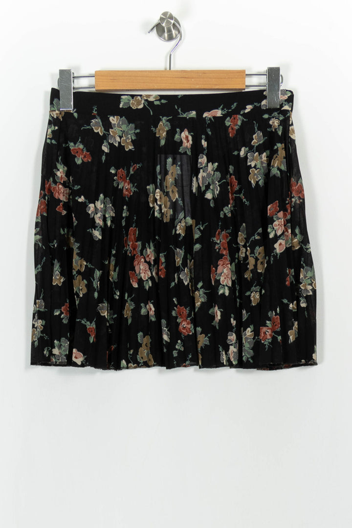 Jupe Plissée Noire et Fleurie - Taille M/38 de la marque Kookai | PARAD102059 - Vendu par Paradigme - Image 2