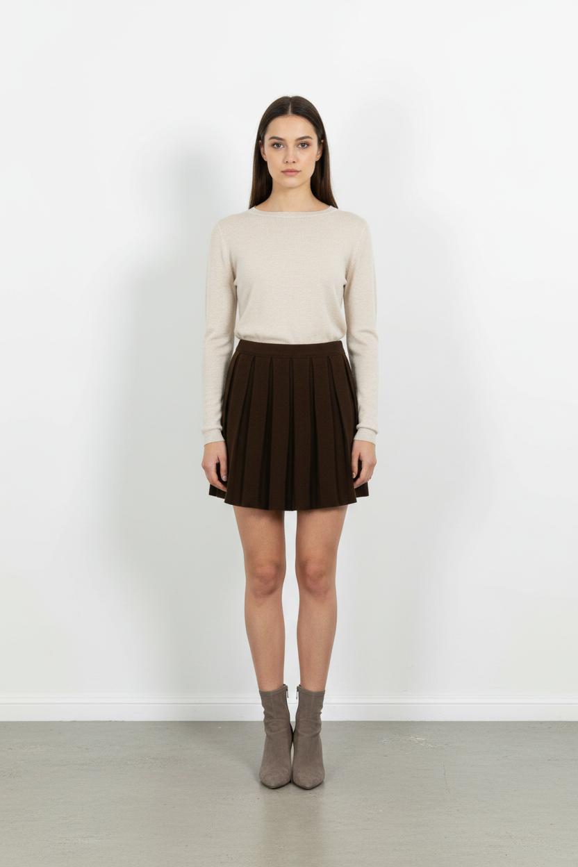 Jupe Plissée Marron - Taille T.U. de la marque Kookai | PARAD102064 - Vendu par Paradigme - Image 1