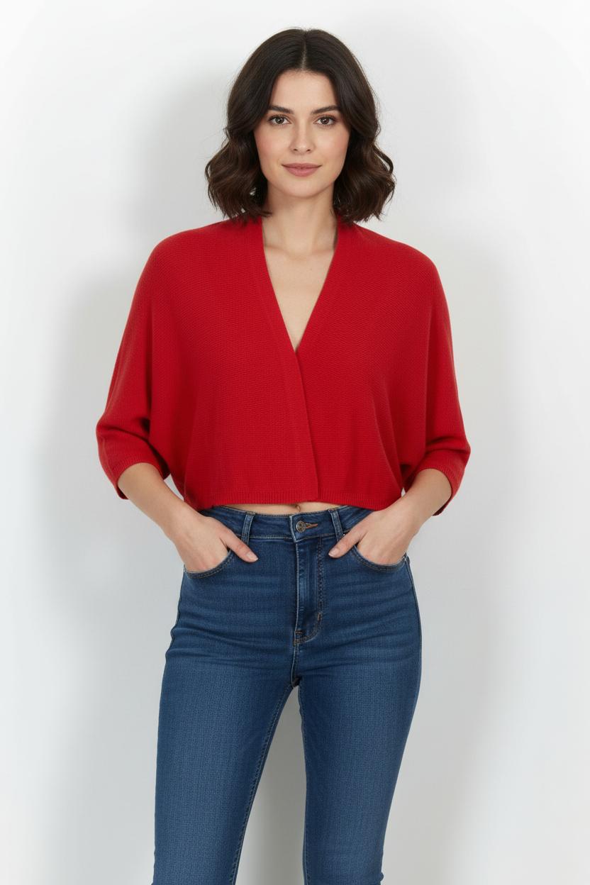 Gilet Rouge - Taille M/38 de la marque La Fée Maraboutée | PARAD102065 - Vendu par Paradigme - Image 1