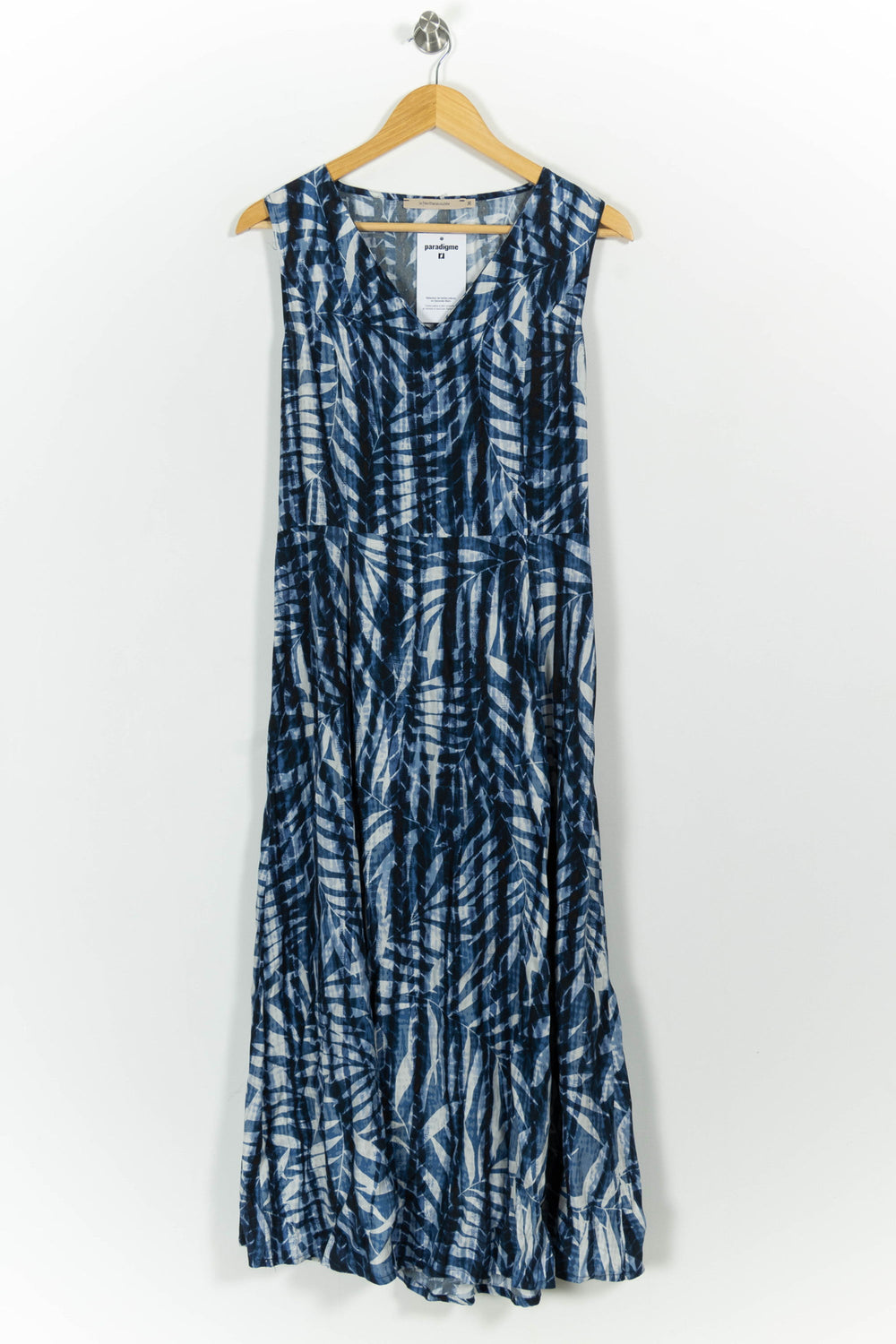 Robe longue bleue et blanche - Taille S/36 de la marque La Fée Maraboutée | PARAD102069 - Vendu par Paradigme - Image 2
