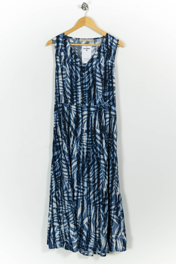 Robe longue bleue et blanche - Taille S/36 de la marque La Fée Maraboutée | PARAD102069 - Vendu par Paradigme - Image 2