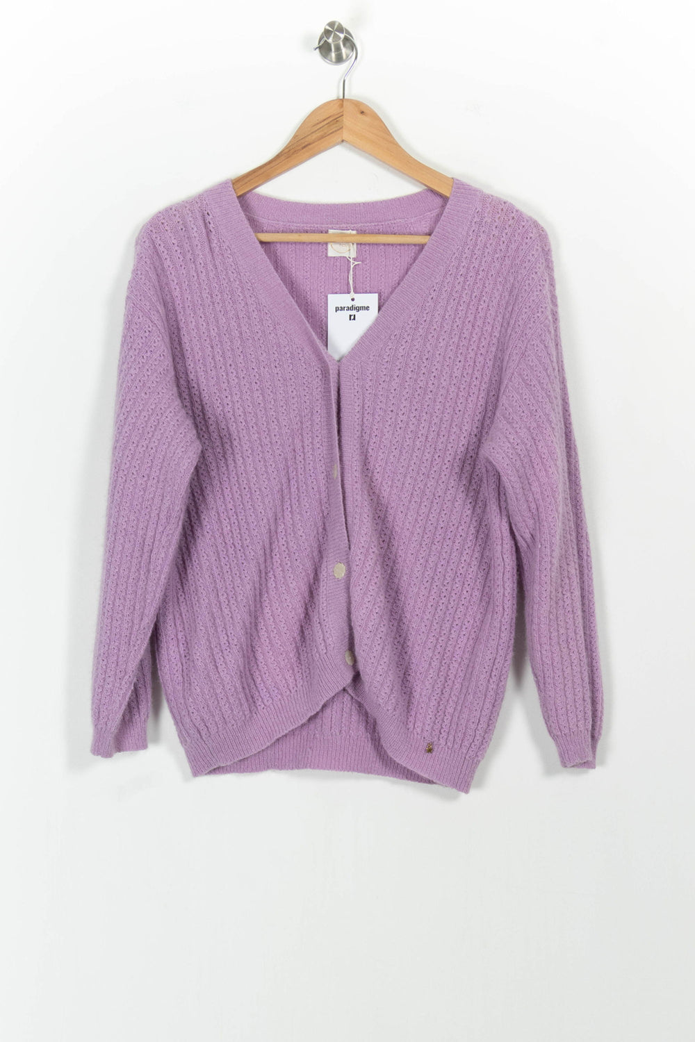 Cardigan Violet - Taille L/40 de la marque Des petits hauts | PARAD102070 - Vendu par Paradigme - Image 2