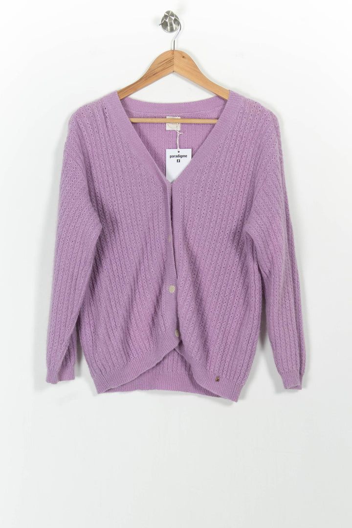 Cardigan Violet - Taille L/40 de la marque Des petits hauts | PARAD102070 - Vendu par Paradigme - Image 2
