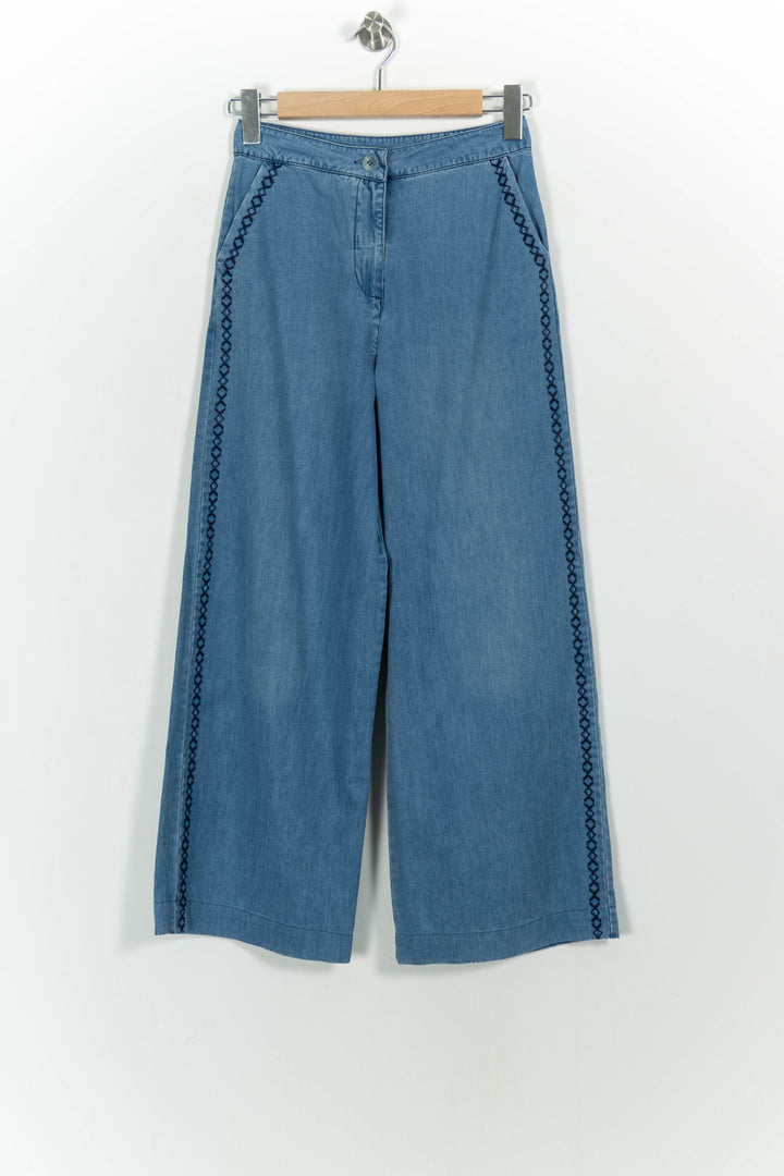 Pantalon Large Bleu - Taille S/36 de la marque La Fée Maraboutée | PARAD102074 - Vendu par Paradigme - Image 2