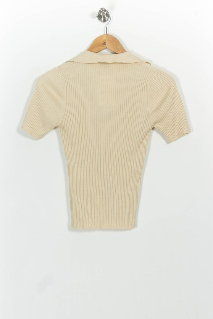 Polo Beige - Taille M/38 de la marque Sandro | PARAD102081 - Vendu par Paradigme - Image 4