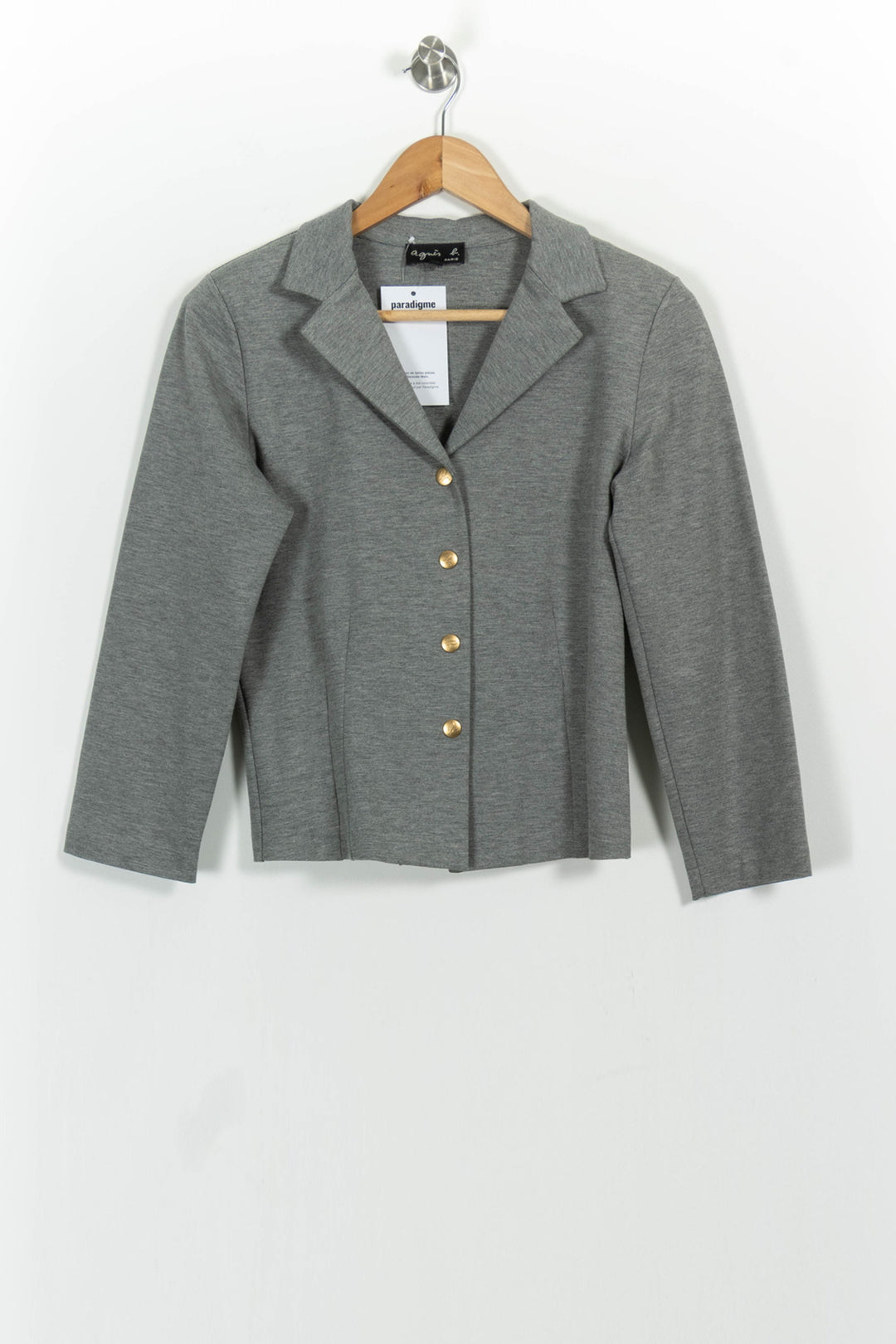 Veste Grise - Taille S/36 de la marque Agnès b. | PARAD102083 - Vendu par Paradigme - Image 2