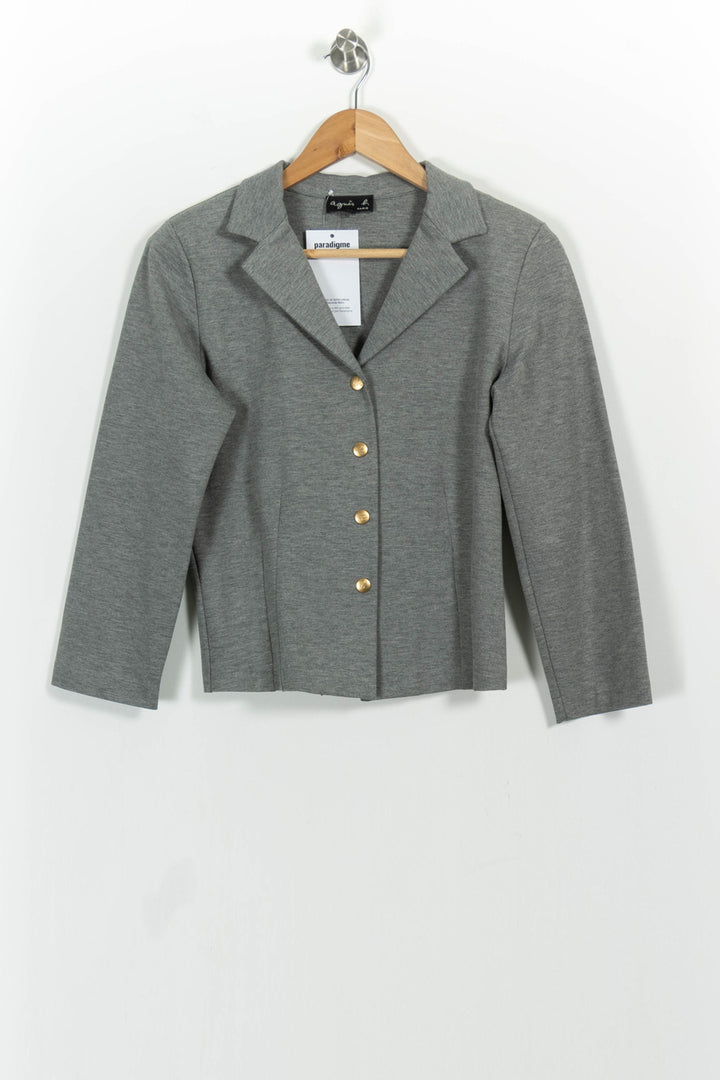 Veste Grise - Taille S/36 de la marque Agnès b. | PARAD102083 - Vendu par Paradigme - Image 2