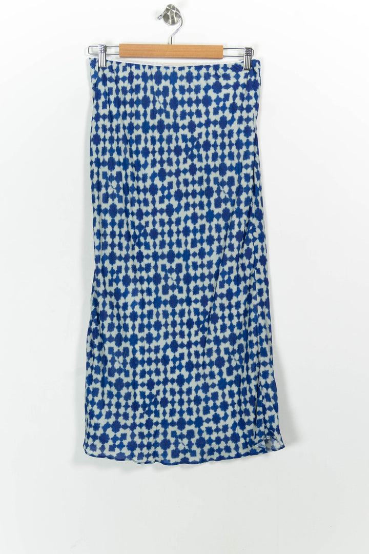 Jupe Longue Bleue et Blanche - Taille L/40 de la marque Vanessa Bruno | PARAD102084 - Vendu par Paradigme - Image 2