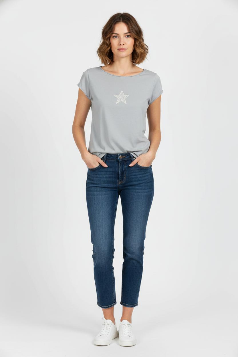 Tee-shirt Gris - Taille S/36 de la marque Agnès b. | PARAD102087 - Vendu par Paradigme - Image 1