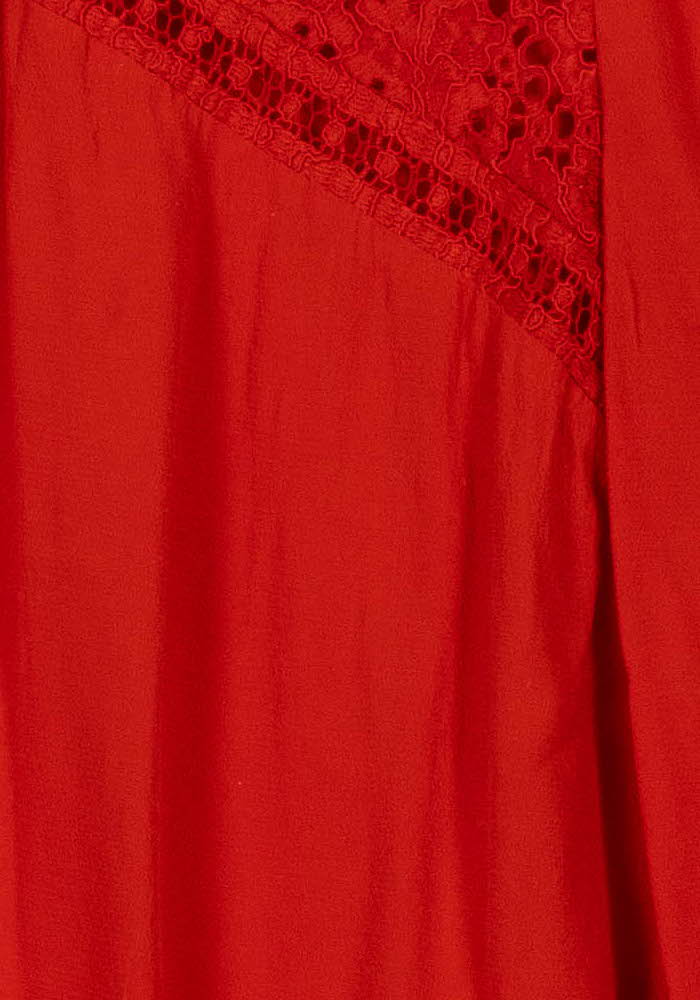 Blouse Rouge - Taille S/36 de la marque Claudie Pierlot | PARAD102096 - Vendu par Paradigme - Image 3