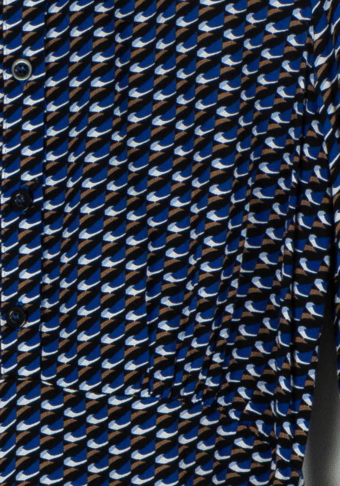 Robe Chemise Bleue et Blanche - Taille S/36 de la marque La Fée Maraboutée | PARAD102098 - Vendu par Paradigme - Image 3