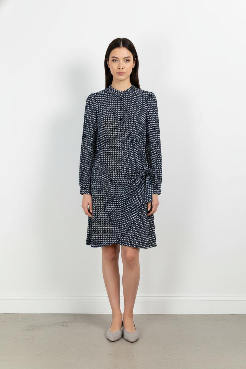 Robe Chemise Bleue et Blanche - Taille S/36 de la marque La Fée Maraboutée | PARAD102098 - Vendu par Paradigme - Image 1