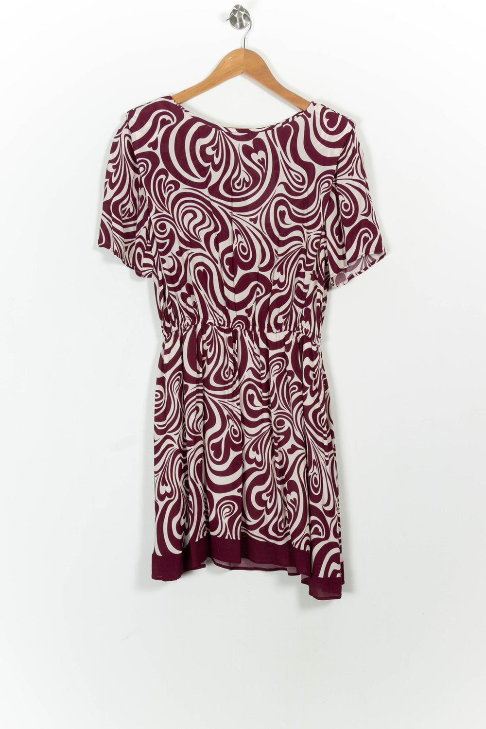 Robe Courte Bordeaux et Blanche - Taille XL/42 de la marque Claudie Pierlot | PARAD102127 - Vendu par Paradigme - Image 2