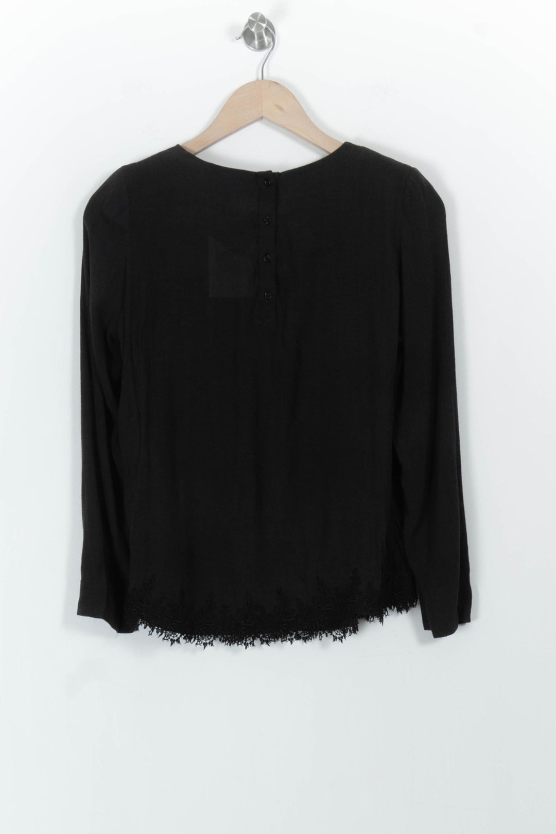 Blouse Noire - Taille M/38 de la marque Sandro | PARAD102145 - Vendu par Paradigme - Image 4