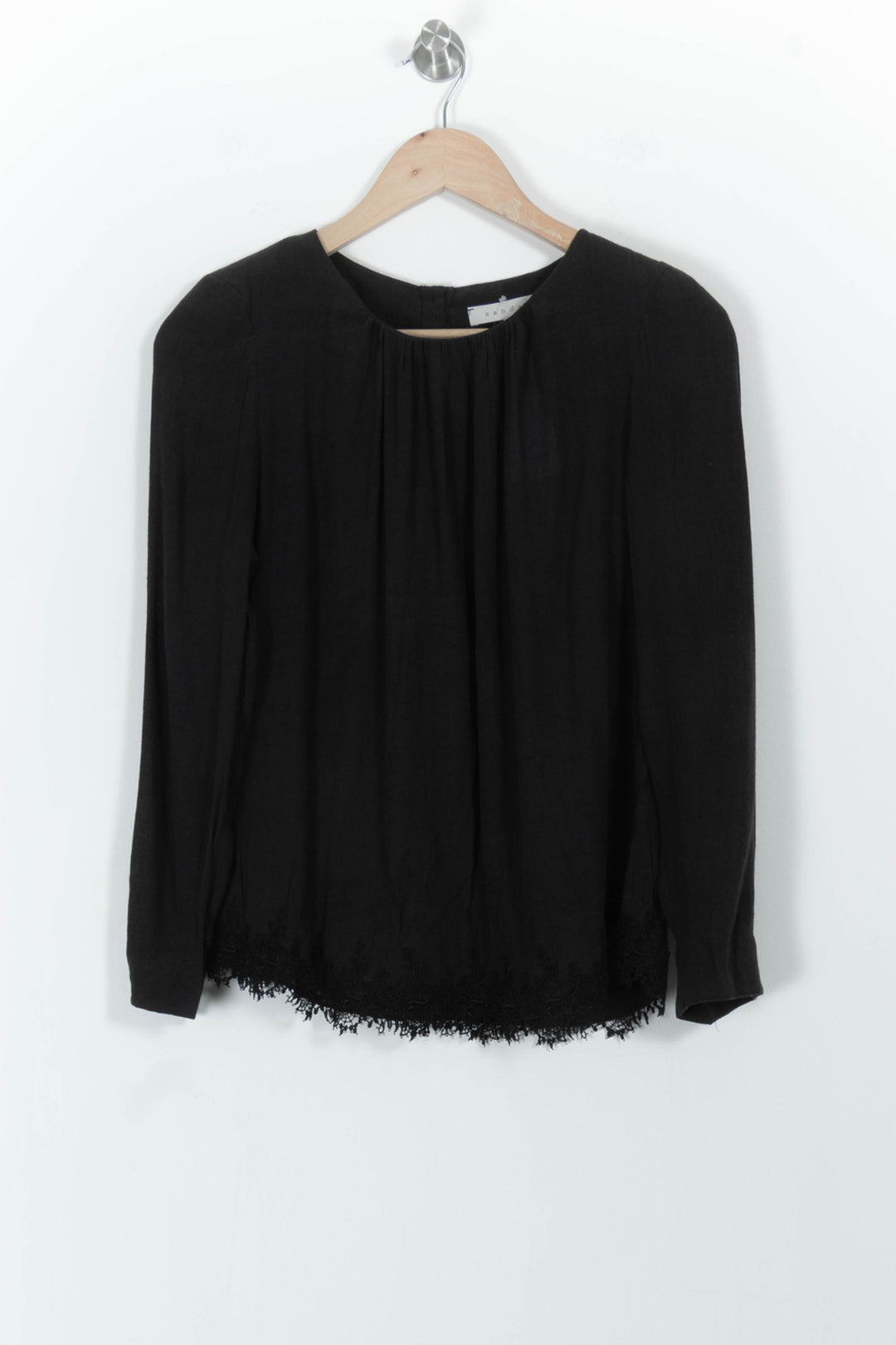 Blouse Noire - Taille M/38 de la marque Sandro | PARAD102145 - Vendu par Paradigme - Image 2