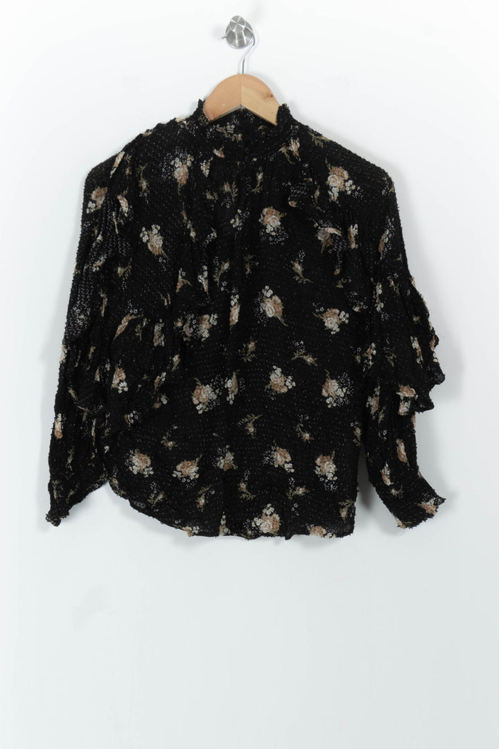 Blouse Noire et Beige - Taille XS/34 de la marque Maje | PARAD102153 - Vendu par Paradigme - Image 2