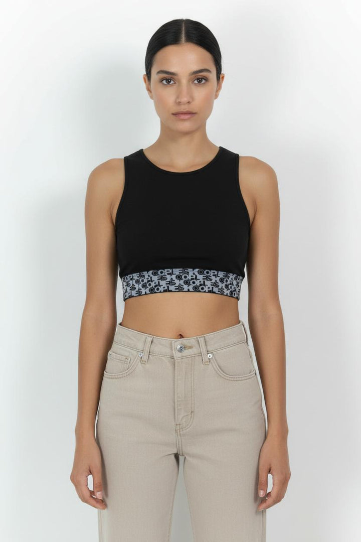 Brassière Noire et Grise - Taille XS/34 de la marque The Kooples - Sport | PARAD102158 - Vendu par Paradigme - Image 1