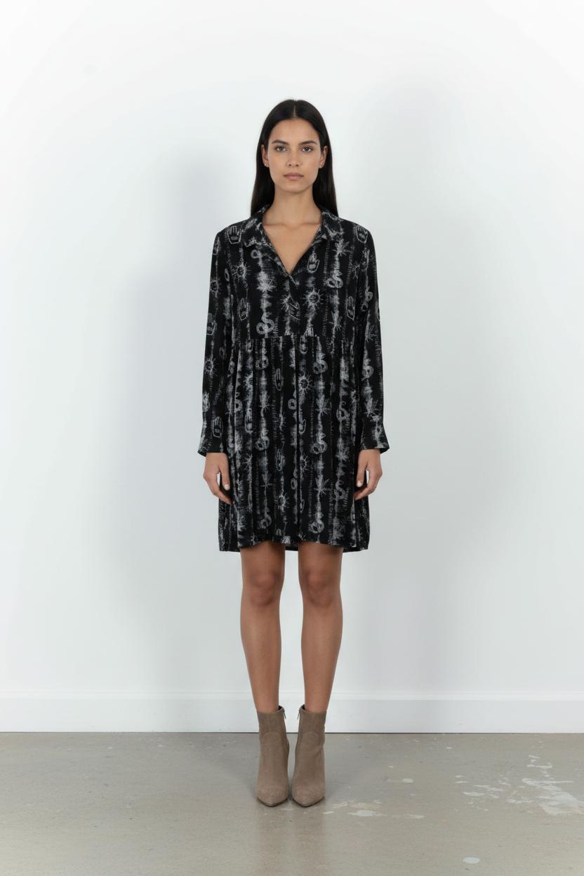Robe Courte Noire et Grise - Taille L/40 de la marque Sandro | PARAD102165 - Vendu par Paradigme - Image 1