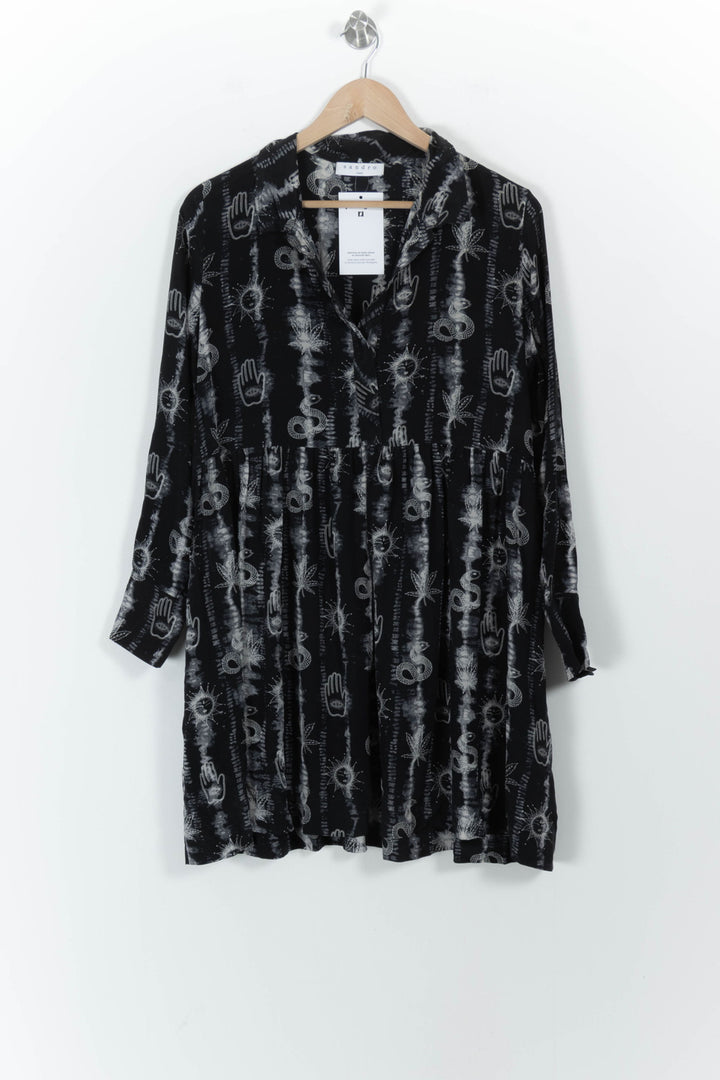Robe Courte Noire et Grise - Taille L/40 de la marque Sandro | PARAD102165 - Vendu par Paradigme - Image 2