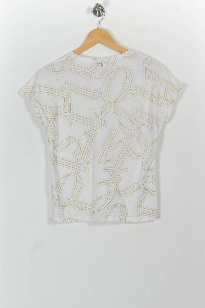 Tee-shirt Blanc et Beige - Taille S/36 de la marque One Step | PARAD102171 - Vendu par Paradigme - Image 4