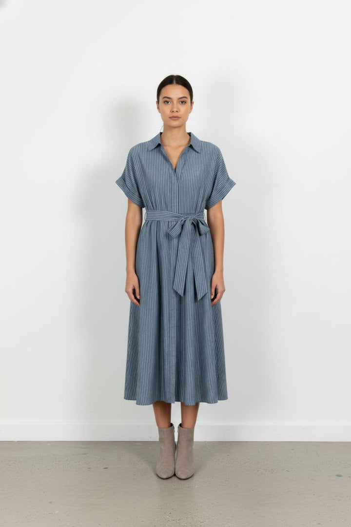 Robe Chemisier Bleu - Taille S/36 de la marque Maison 123 | PARAD102173 - Vendu par Paradigme - Image 1