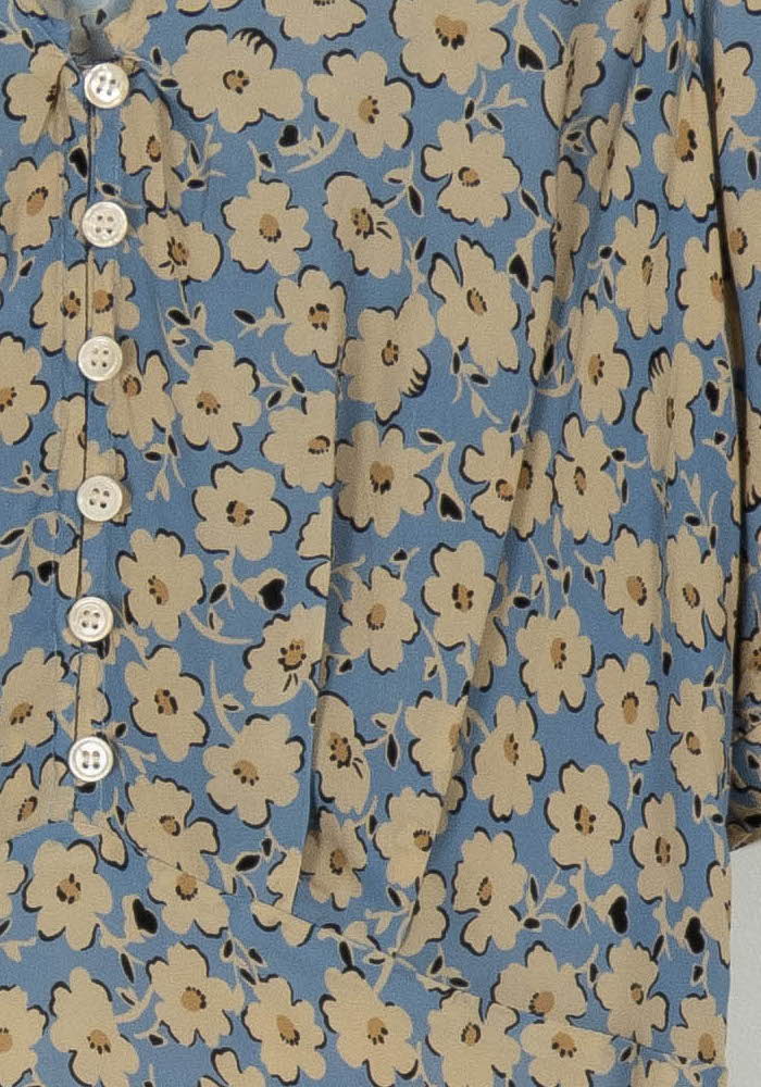 Robe Courte Bleu et Beige - Taille S/36 de la marque Pablo | PARAD102175 - Vendu par Paradigme - Image 3