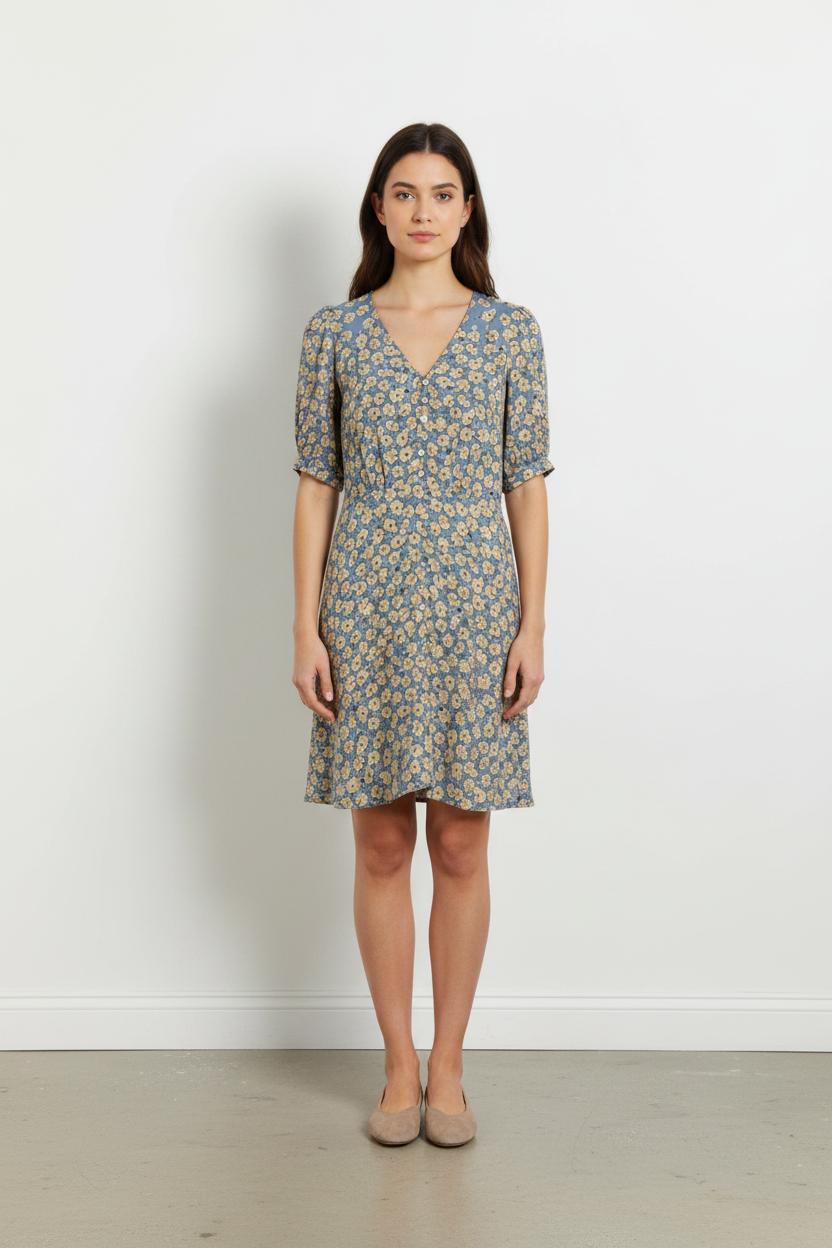 Robe Courte Bleu et Beige - Taille S/36 de la marque Pablo | PARAD102175 - Vendu par Paradigme - Image 1