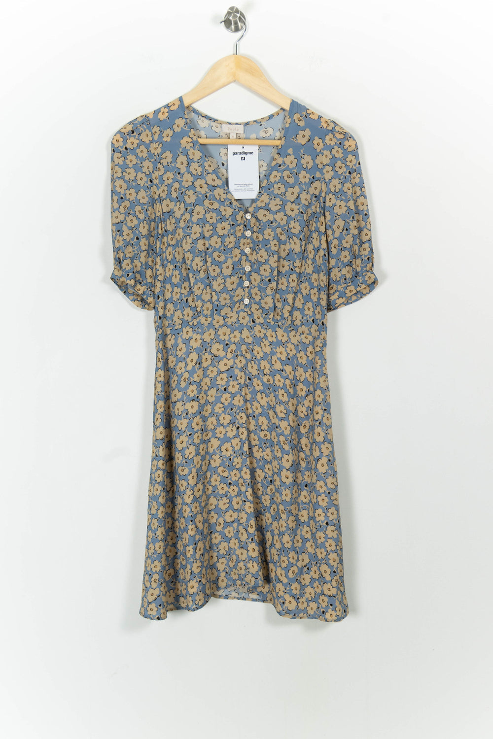 Robe Courte Bleu et Beige - Taille S/36 de la marque Pablo | PARAD102175 - Vendu par Paradigme - Image 2