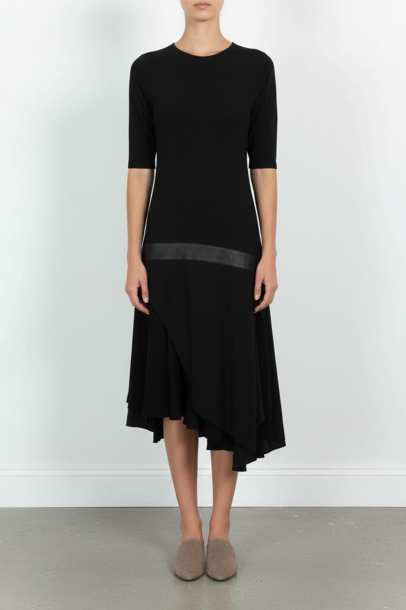 Robe Asymétrique Noire - Taille M/38 de la marque Vanessa Bruno | PARAD102177 - Vendu par Paradigme - Image 1