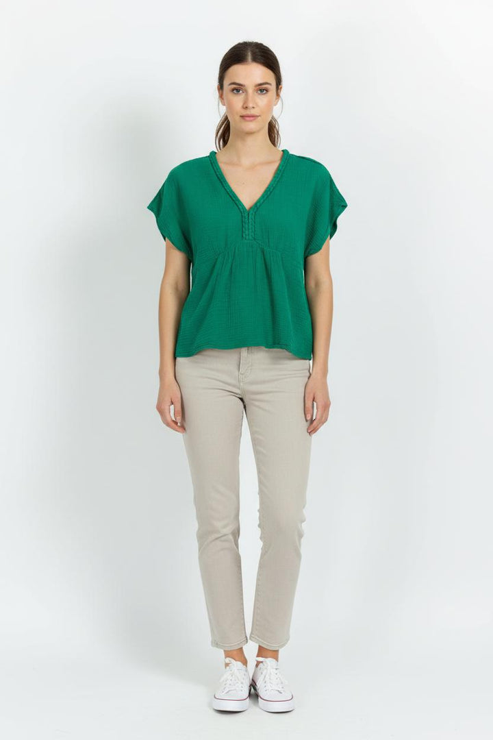 Blouse Verte - Taille M/38 de la marque La Fée Maraboutée | PARAD102182 - Vendu par Paradigme - Image 1