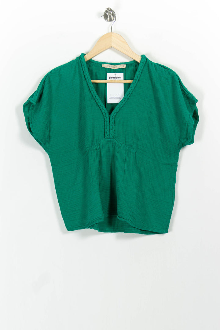 Blouse Verte - Taille M/38 de la marque La Fée Maraboutée | PARAD102182 - Vendu par Paradigme - Image 2