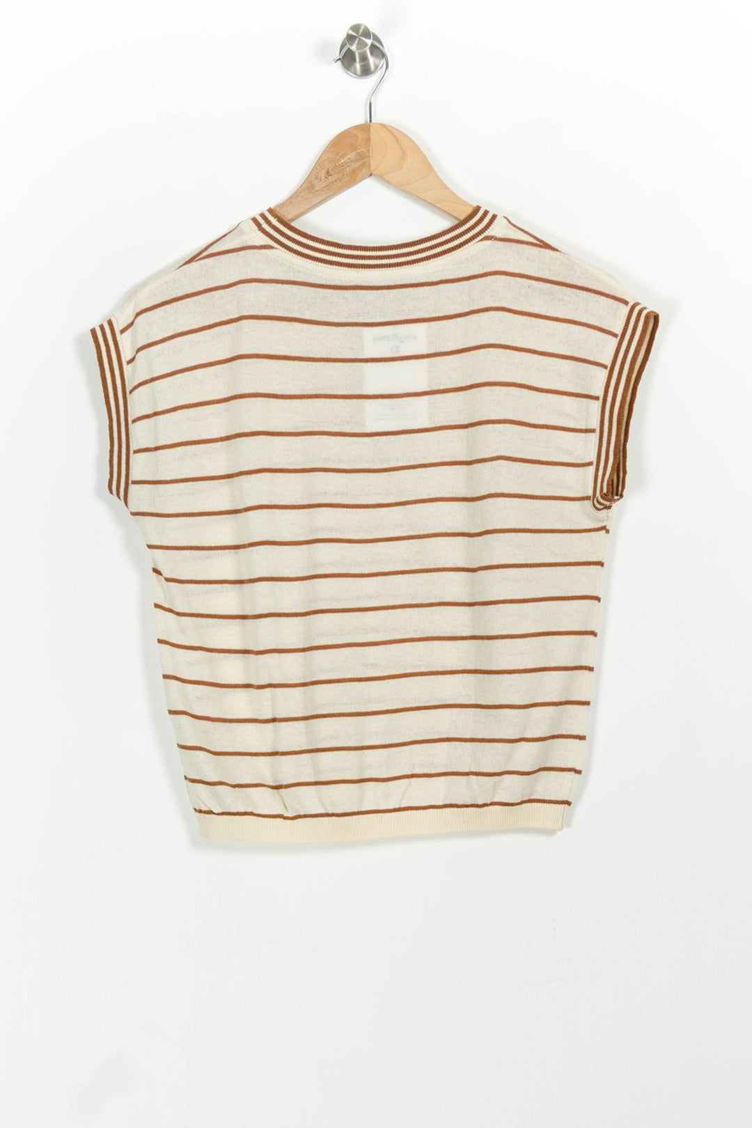 Tee-shirt Beige et Marron - Taille XS/34 de la marque La Fée Maraboutée | PARAD102185 - Vendu par Paradigme - Image 4