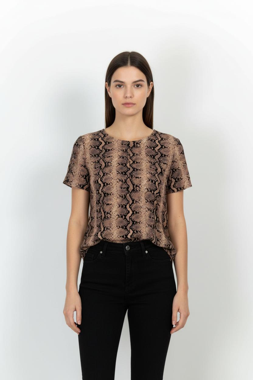 Blouse Marron et Noir - Taille M/38 de la marque ba&sh | PARAD102194 - Vendu par Paradigme - Image 1
