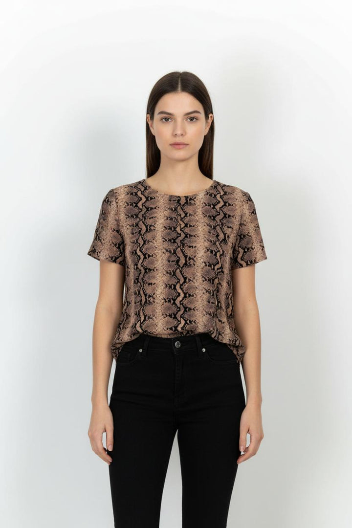 Blouse Marron et Noir - Taille M/38 de la marque ba&sh | PARAD102194 - Vendu par Paradigme - Image 1