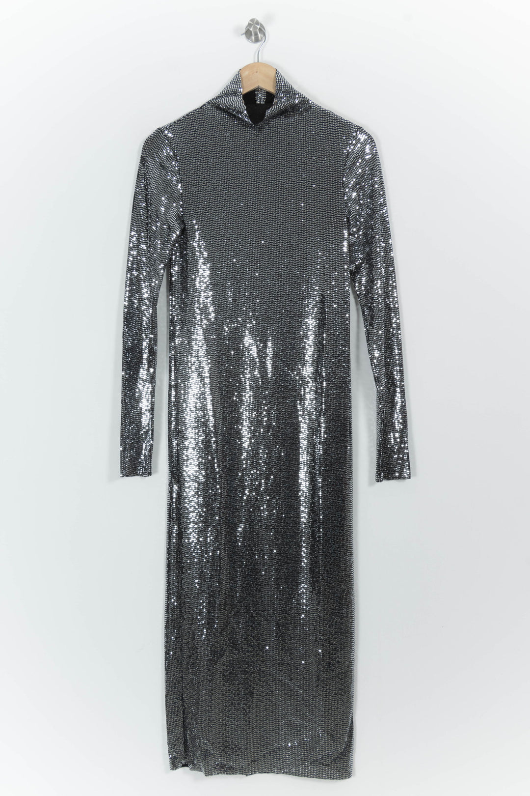 Robe Longue Argentée - Taille M/38 de la marque Maje | PARAD102202 - Vendu par Paradigme - Image 2