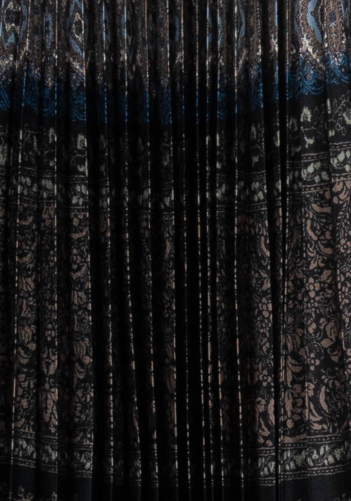 Jupe Plissée Noire et Bleue - Taille S/36 de la marque Vanessa Bruno | PARAD102217 - Vendu par Paradigme - Image 3