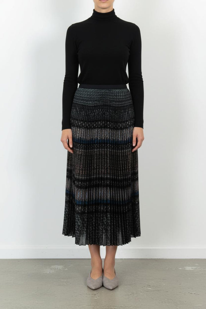 Jupe Plissée Noire et Bleue - Taille S/36 de la marque Vanessa Bruno | PARAD102217 - Vendu par Paradigme - Image 1