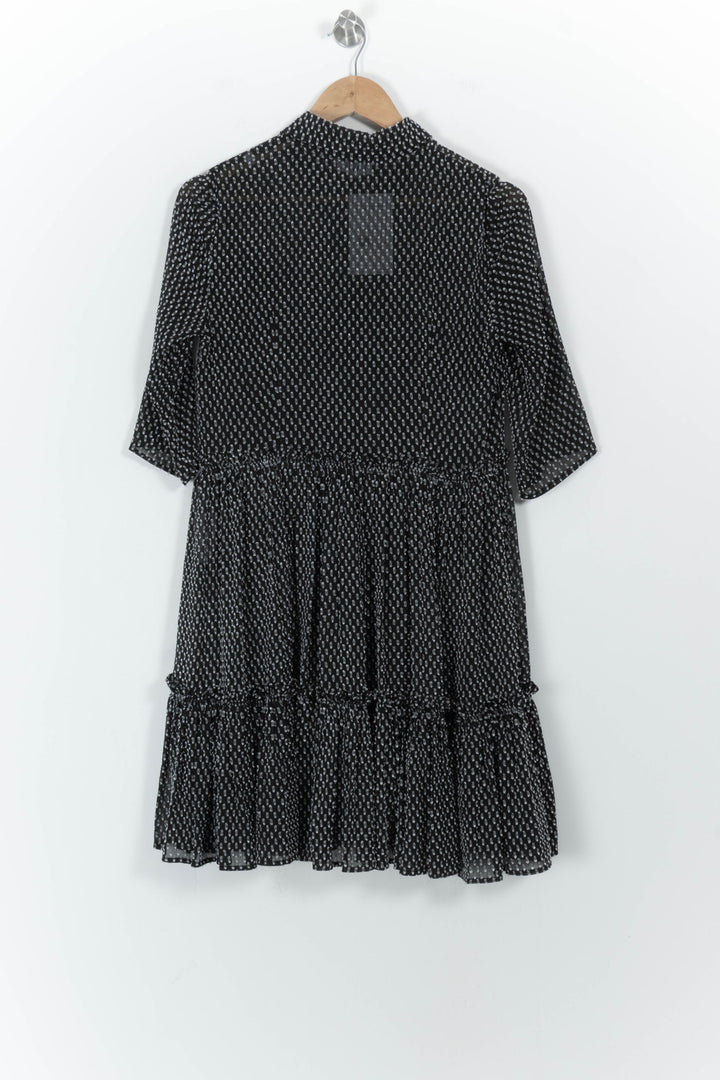 Robe Courte Noire et Blanche - Taille M/38 de la marque Claudie Pierlot | PARAD102226 - Vendu par Paradigme - Image 4