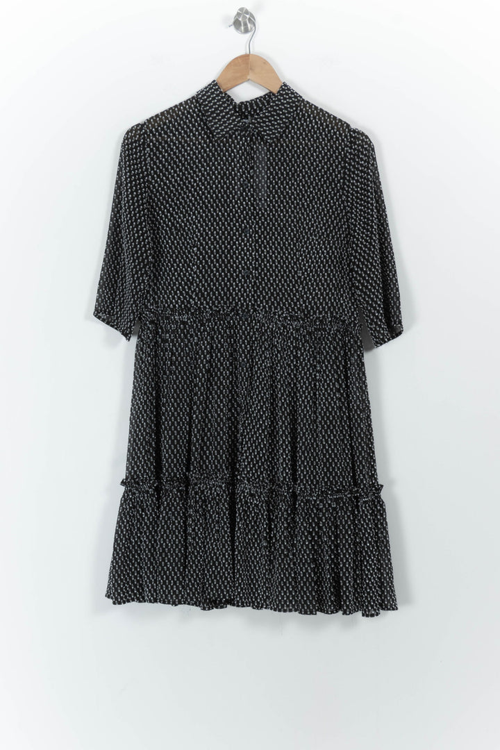 Robe Courte Noire et Blanche - Taille M/38 de la marque Claudie Pierlot | PARAD102226 - Vendu par Paradigme - Image 2