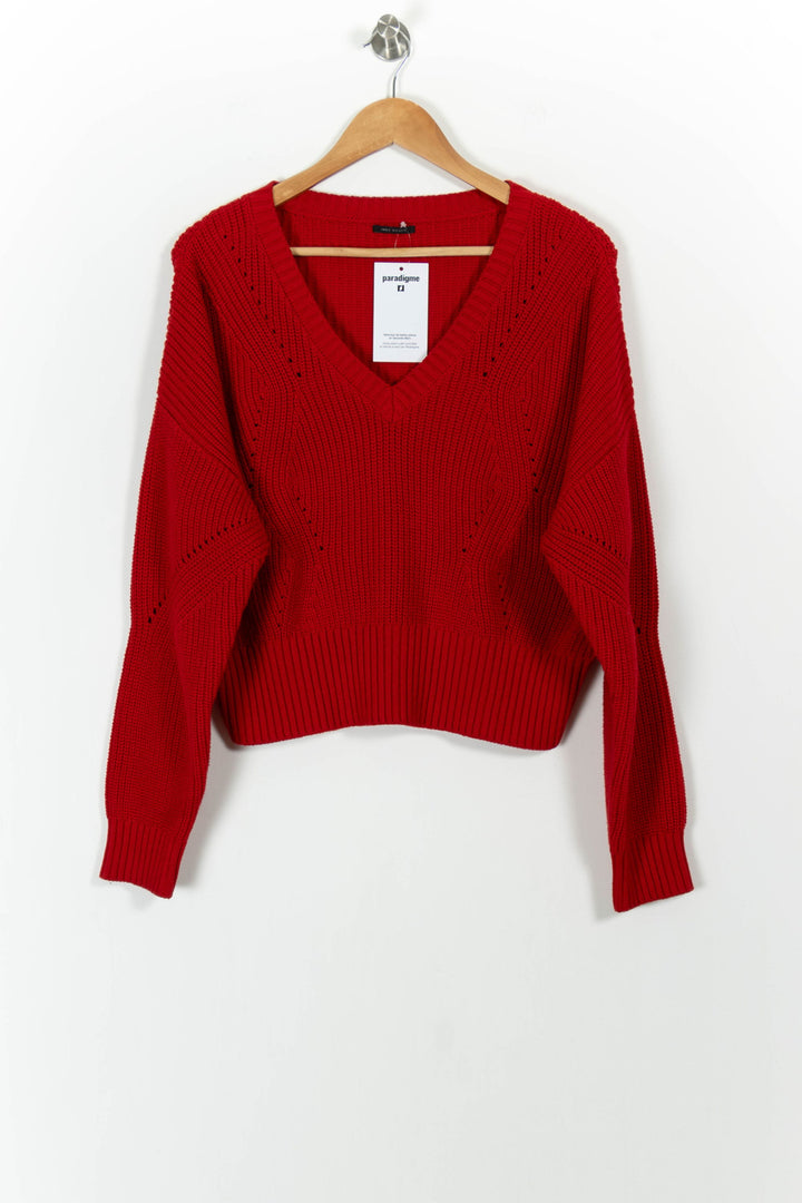 Pull Rouge - Taille S/36 de la marque IKKS | PARAD102235 - Vendu par Paradigme - Image 2