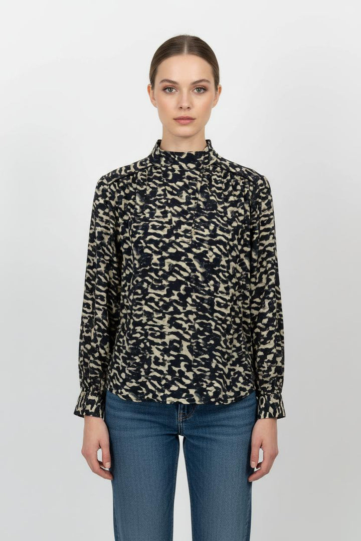 Blouse Noire et Beige - Taille S/36 de la marque ba&sh | PARAD102236 - Vendu par Paradigme - Image 1