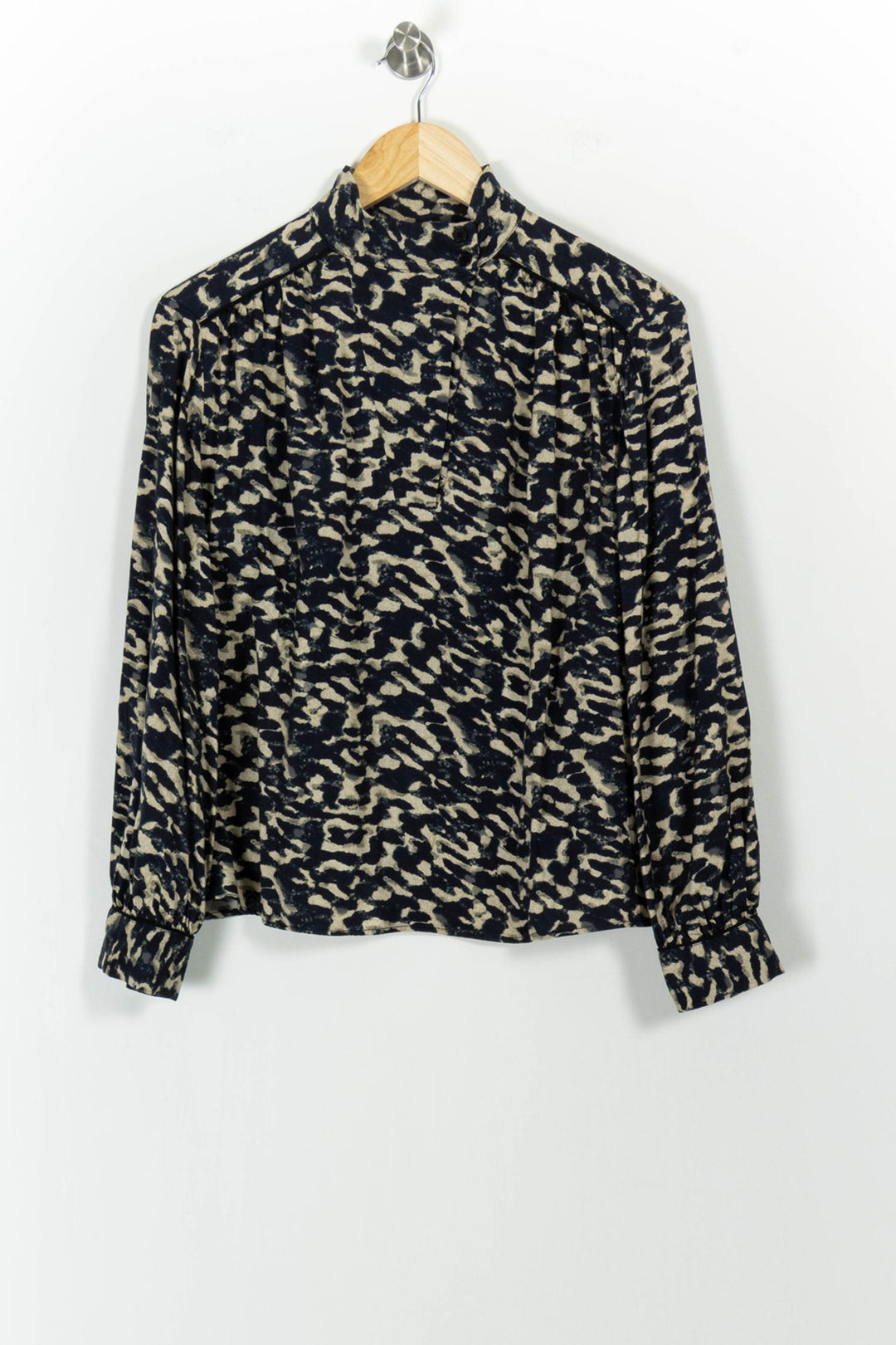 Blouse Noire et Beige - Taille S/36 de la marque ba&sh | PARAD102236 - Vendu par Paradigme - Image 2