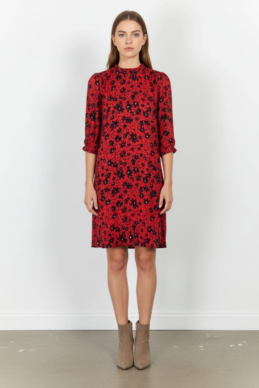 Robe Courte Rouge et Noire - Taille L/40 de la marque IKKS | PARAD102237 - Vendu par Paradigme - Image 1
