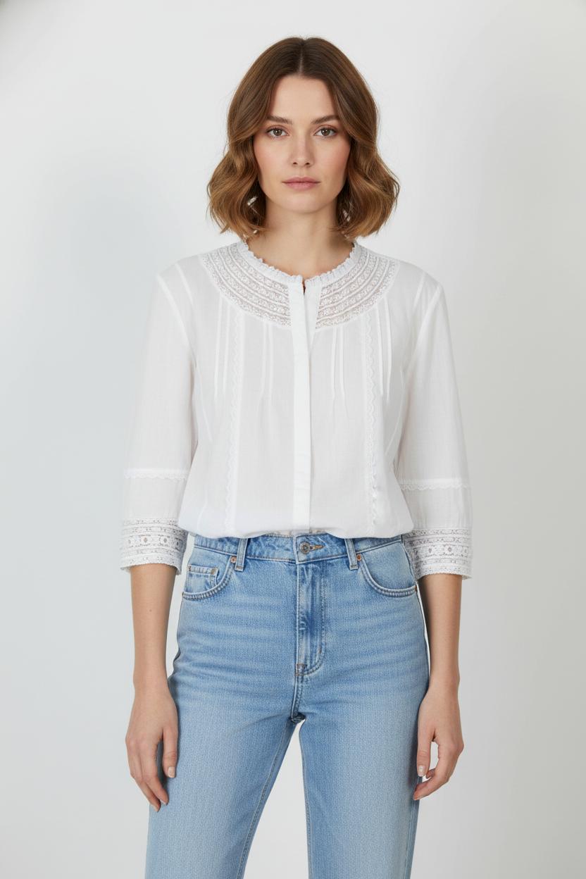 Blouse Blanche - Taille S/36 de la marque ZAPA | PARAD102241 - Vendu par Paradigme - Image 1