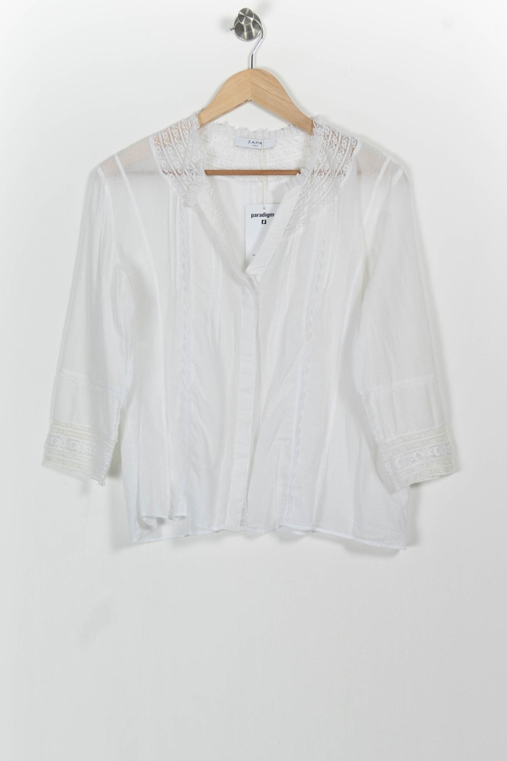 Blouse Blanche - Taille S/36 de la marque ZAPA | PARAD102241 - Vendu par Paradigme - Image 2